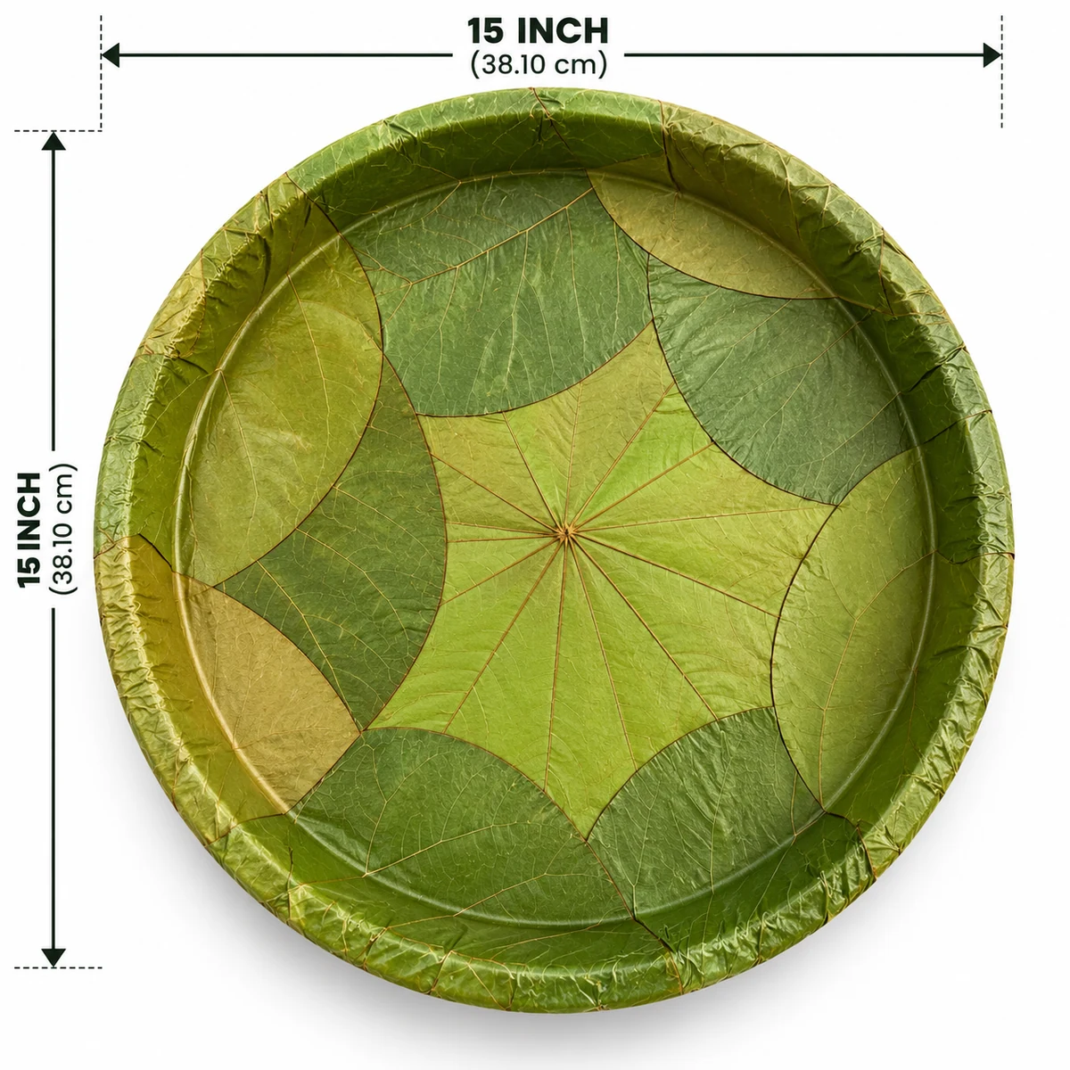 15 inch natural leaf plate