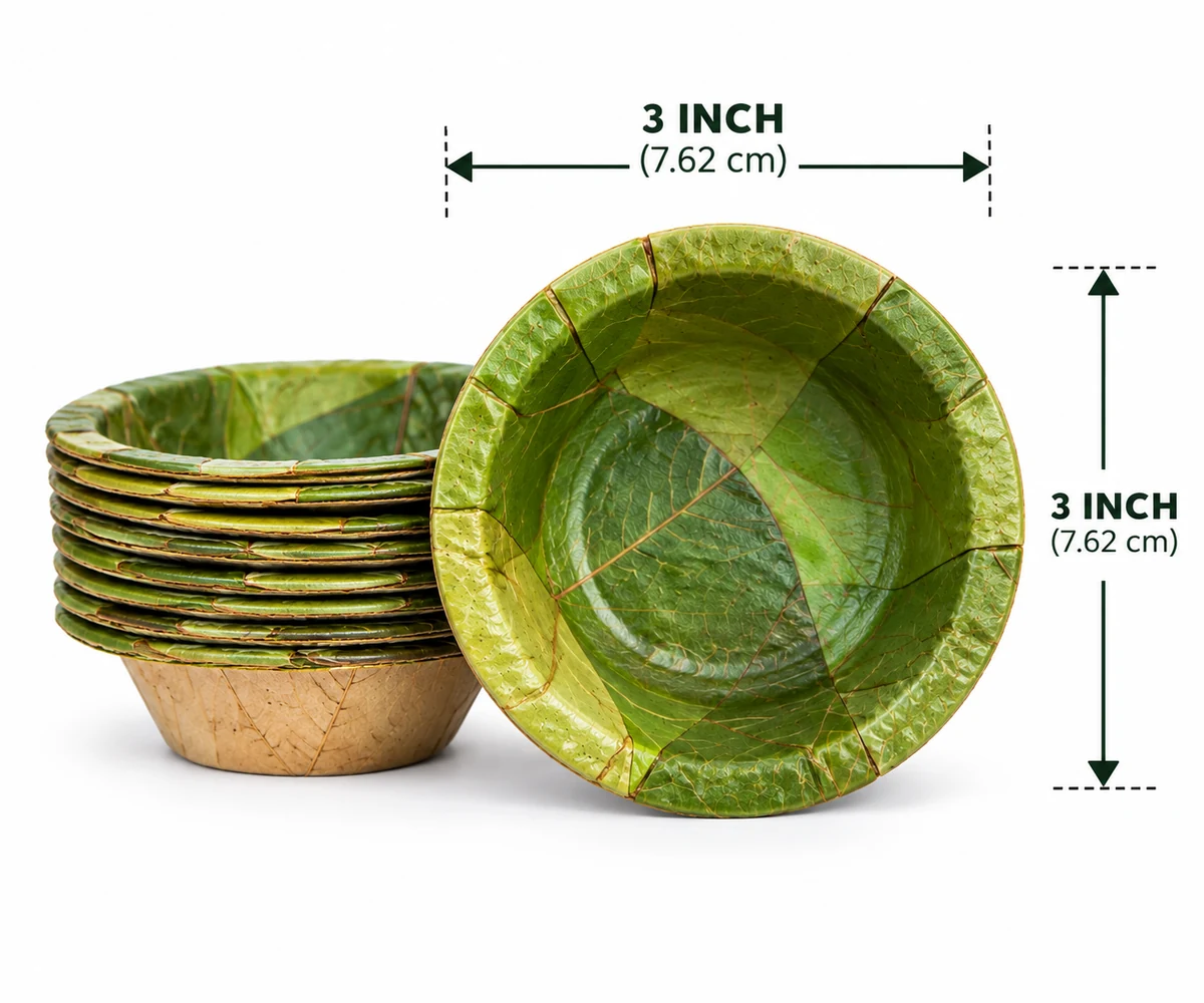 3 inch natural leaf bowl