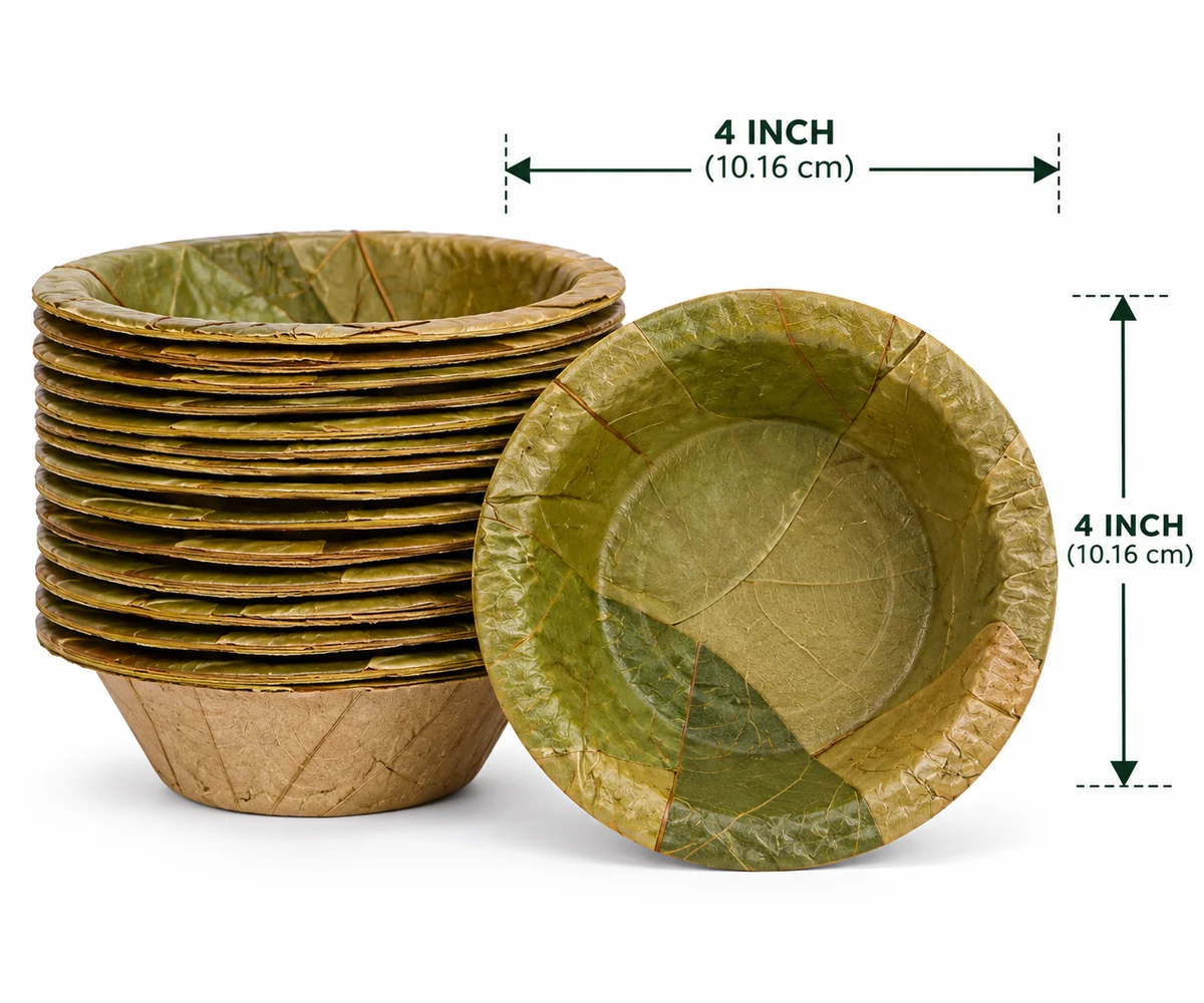 4 inch natural leaf bowl