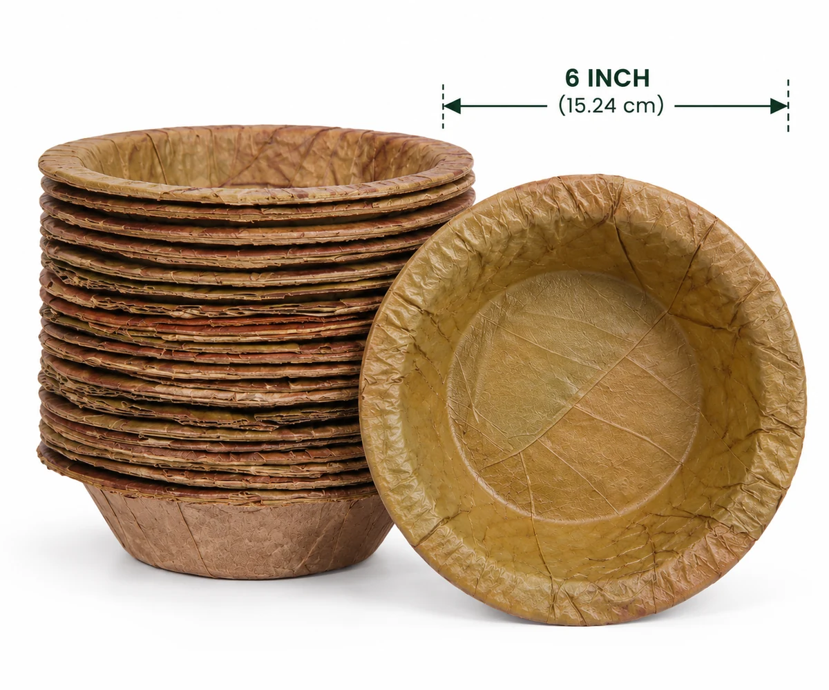 6 inch natural leaf bowl