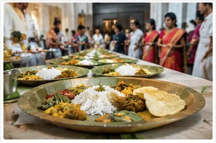 Natural leaf plates used for functions