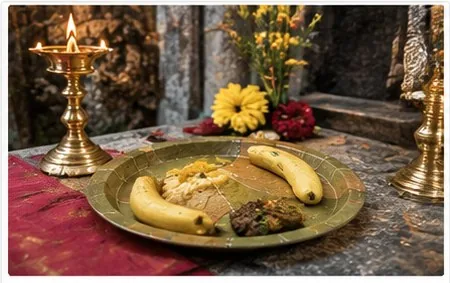 Natural leaf plates used for religious events