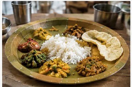 Natural leaf plates used for restaurants